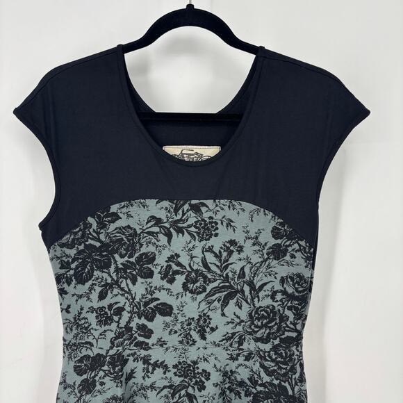 Effie’s heart dress women's size large floral black teal feminine girly quirky - Picture 3 of 9